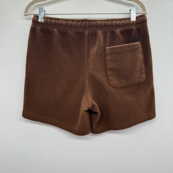 Pacsun Volley Sherpa Fleece Shorts Men’s Small Brown Pockets Loose 6" Inseam - Picture 2 of 9